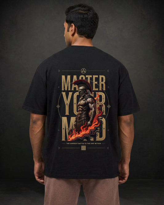 Master Your Mind | Spartan Warrior Motivational Oversized T-Shirt