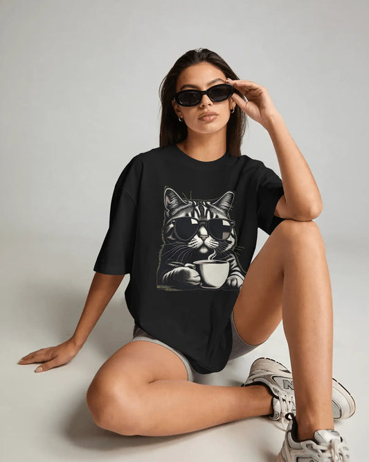 Cool Sunglasses Cat - Unisex Oversized Classic T-Shirt