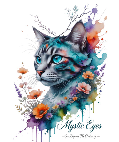 Mystic Eyes | Cat Inspirational Oversized T-Shirt