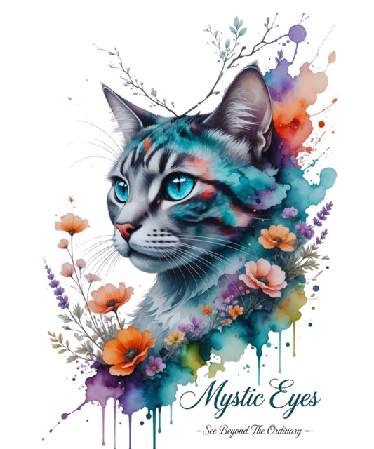 Mystic Eyes | Cat Inspirational Oversized T-Shirt