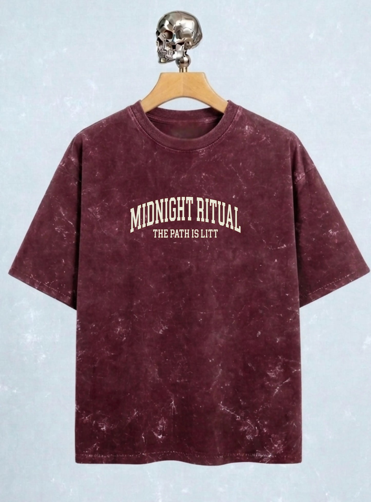Midnight Ritual - Acid Washed Oversized Tee