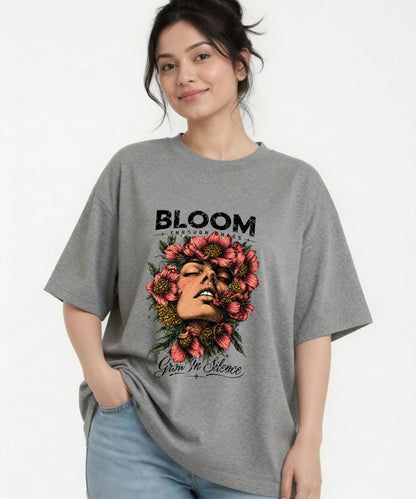 Bloom Through Chaos -  Oversized T-Shirt