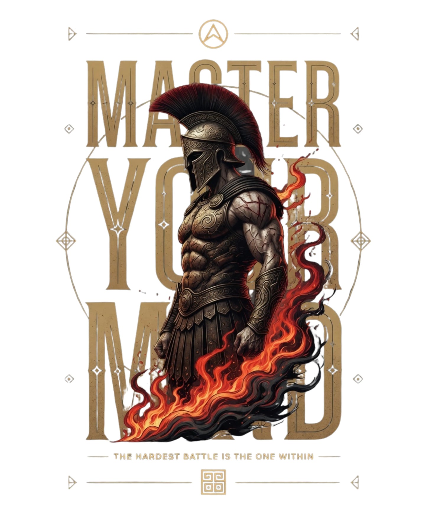Master Your Mind | Spartan Warrior Motivational Oversized T-Shirt