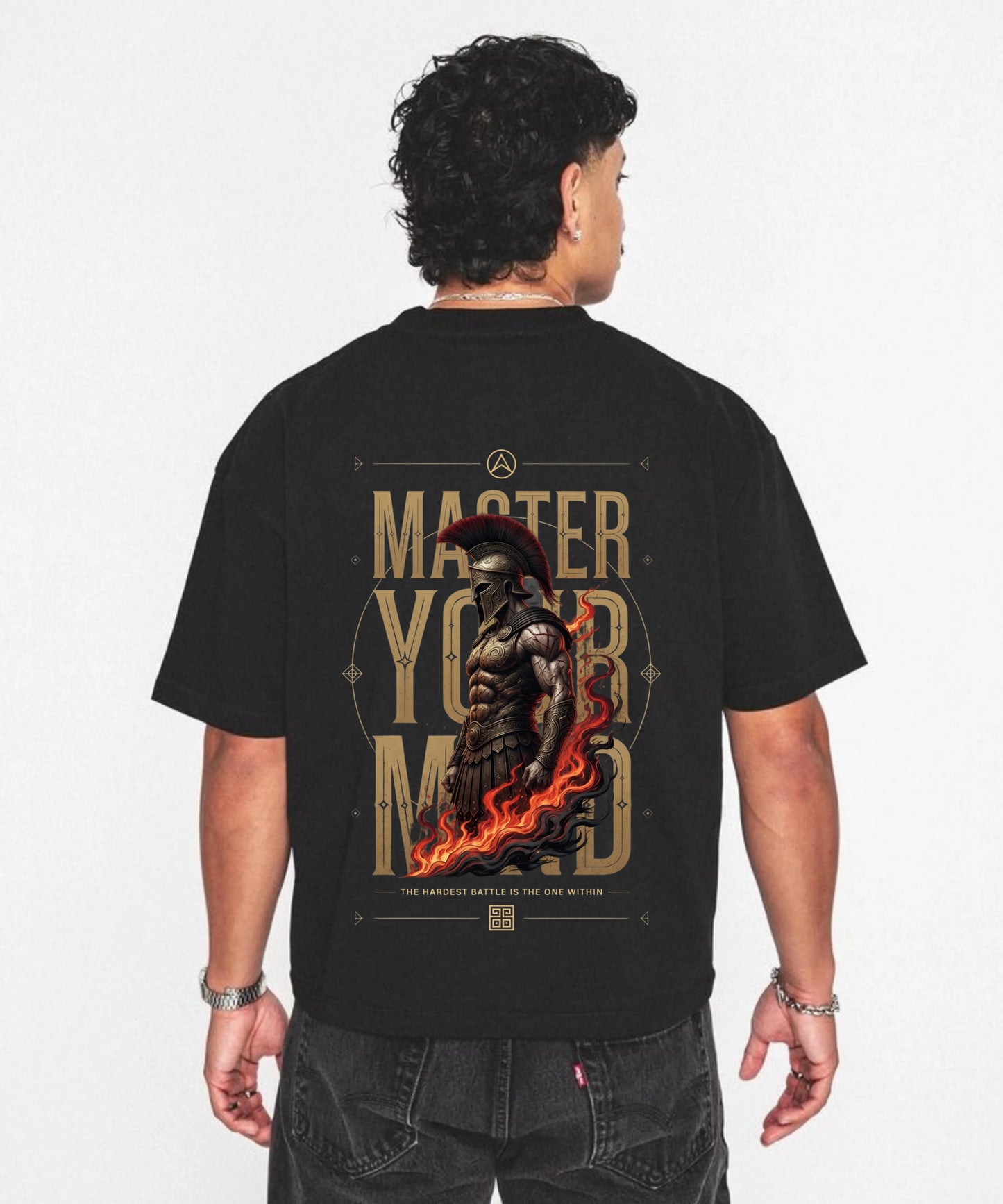 Master Your Mind | Spartan Warrior Motivational Oversized T-Shirt