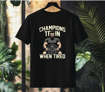 Champions Train When Tired - Unisex Oversized T-Shirt