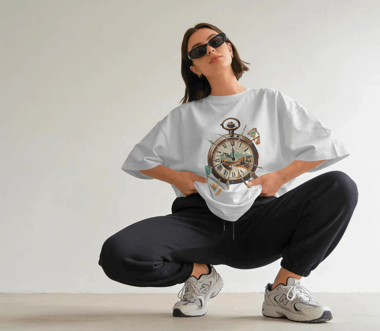 Time Waits For No One - Unisex Oversized T-Shirt