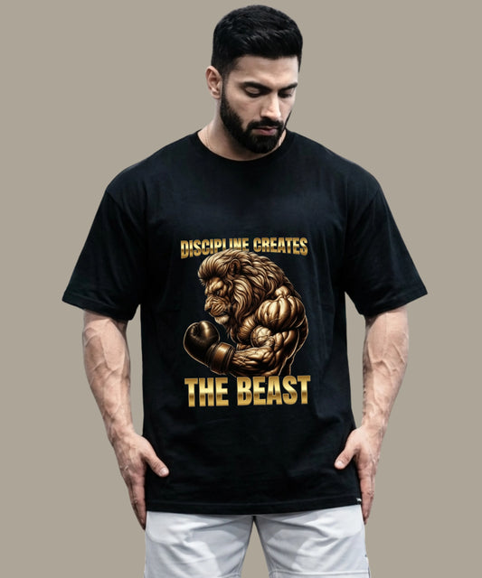 Discipline Creates The Beast - Unisex Oversized T-Shirt