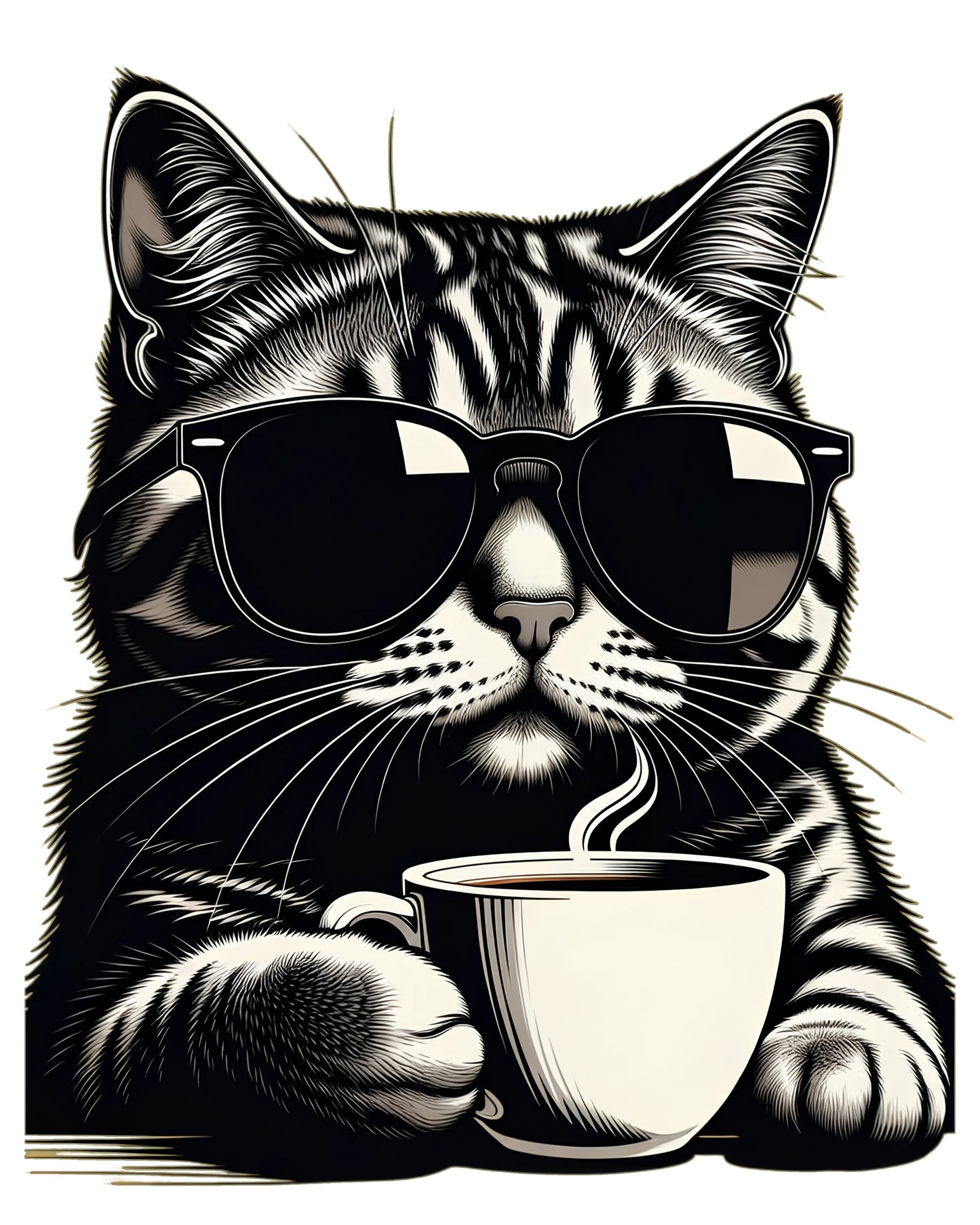 Coffee Cat | Cool Sunglasses Cat