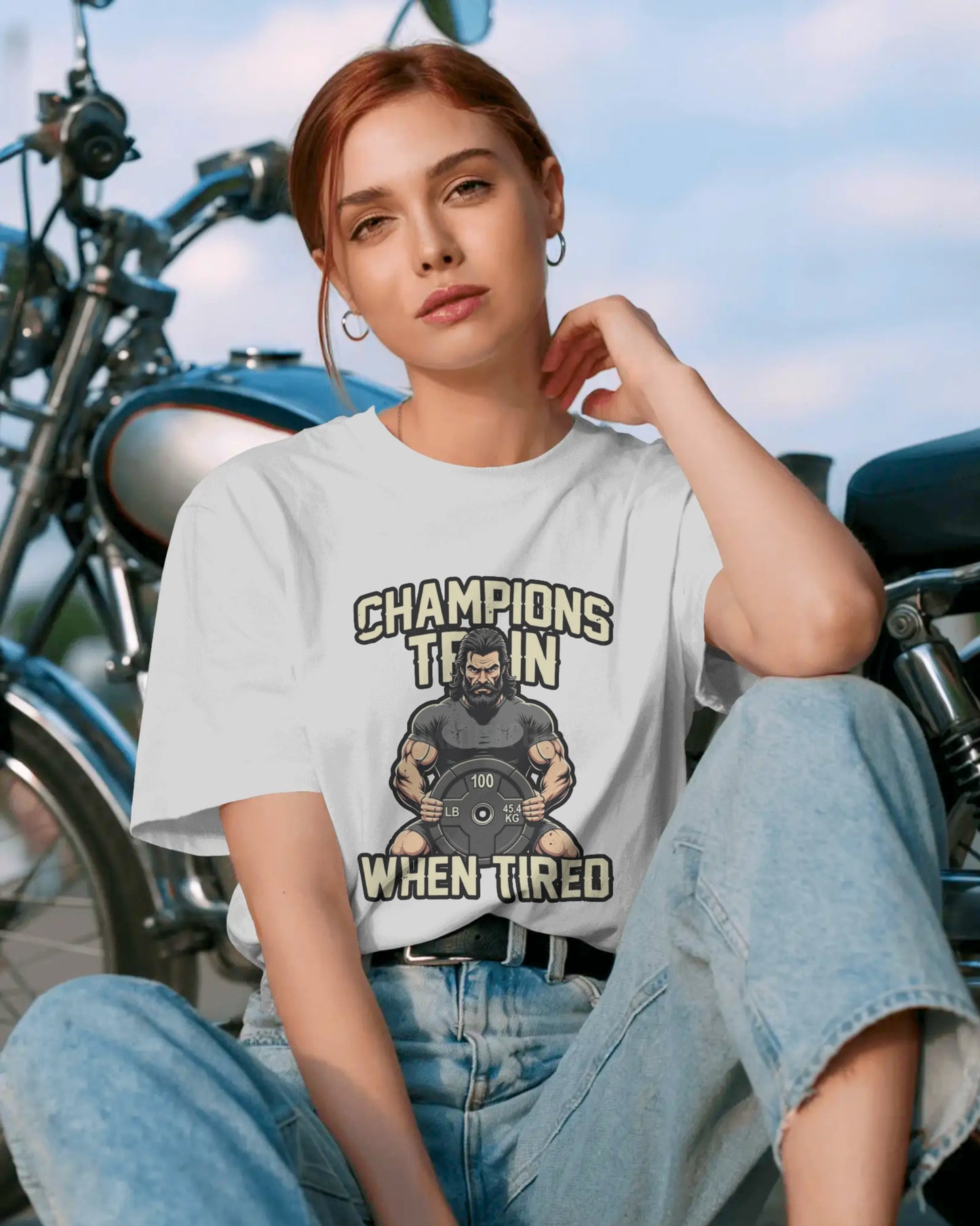Champions Train When Tired - Unisex Oversized T-Shirt