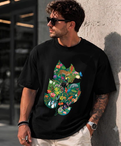 Wildlife Leaf | Biodiversity Oversized T-Shirt