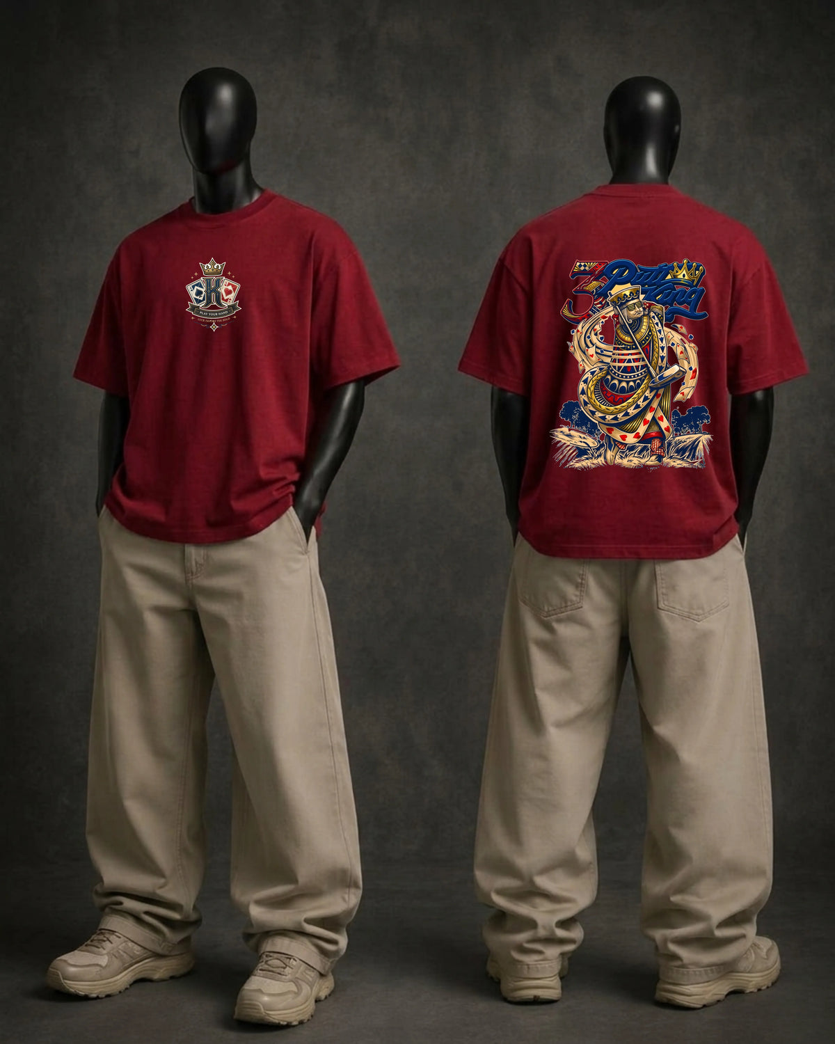 Poker King | Play Your Hand Unisex Oversized Classic Tee