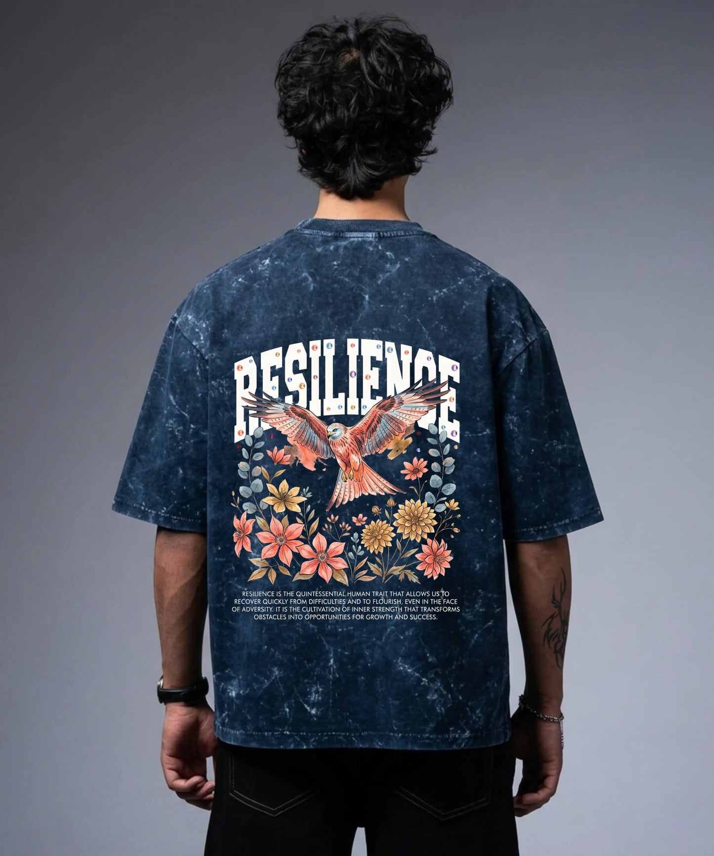 Resilience | Acid Wash Oversized Tee