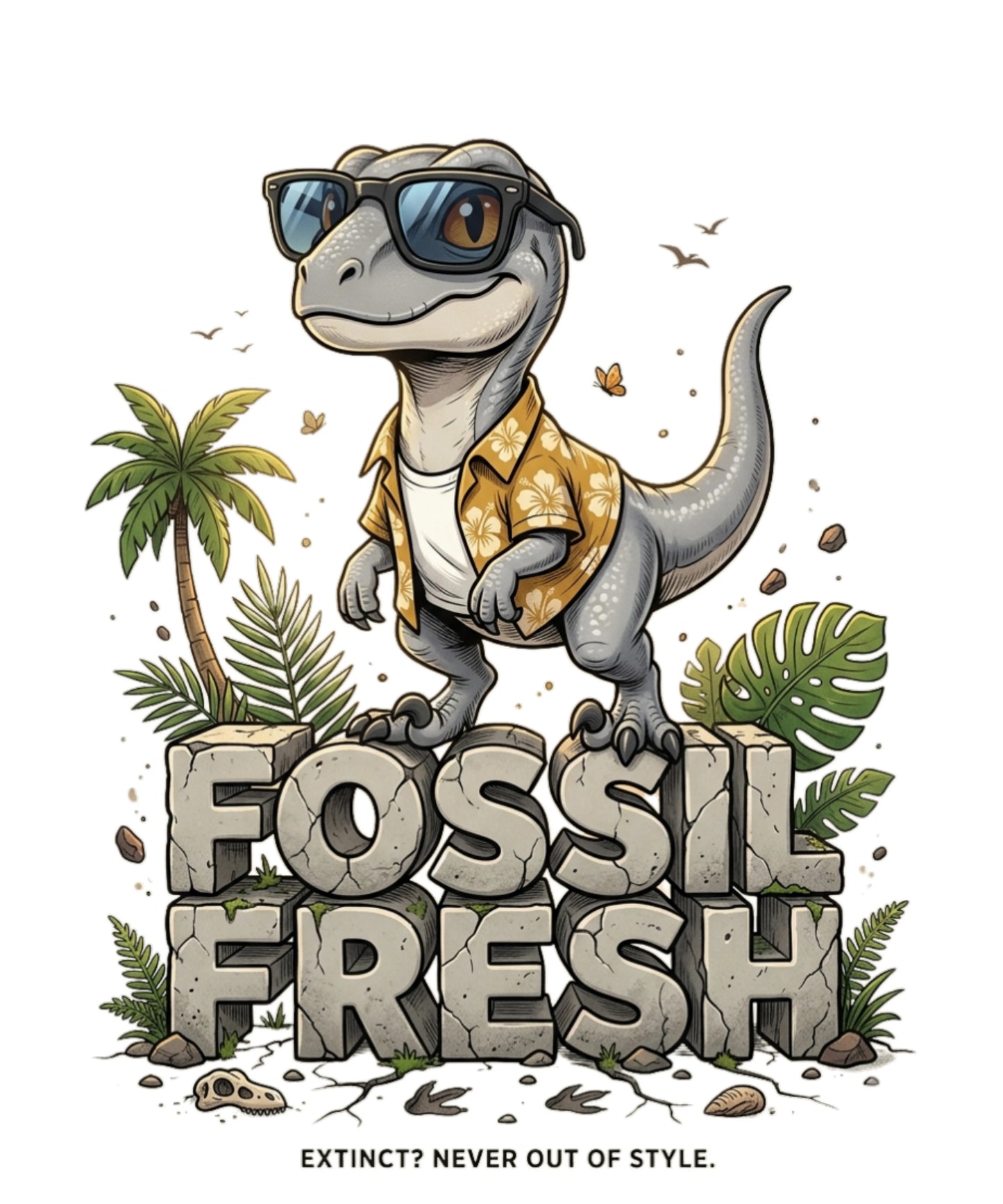 Fossil Fresh | Cool Dino Oversized T-Shirt