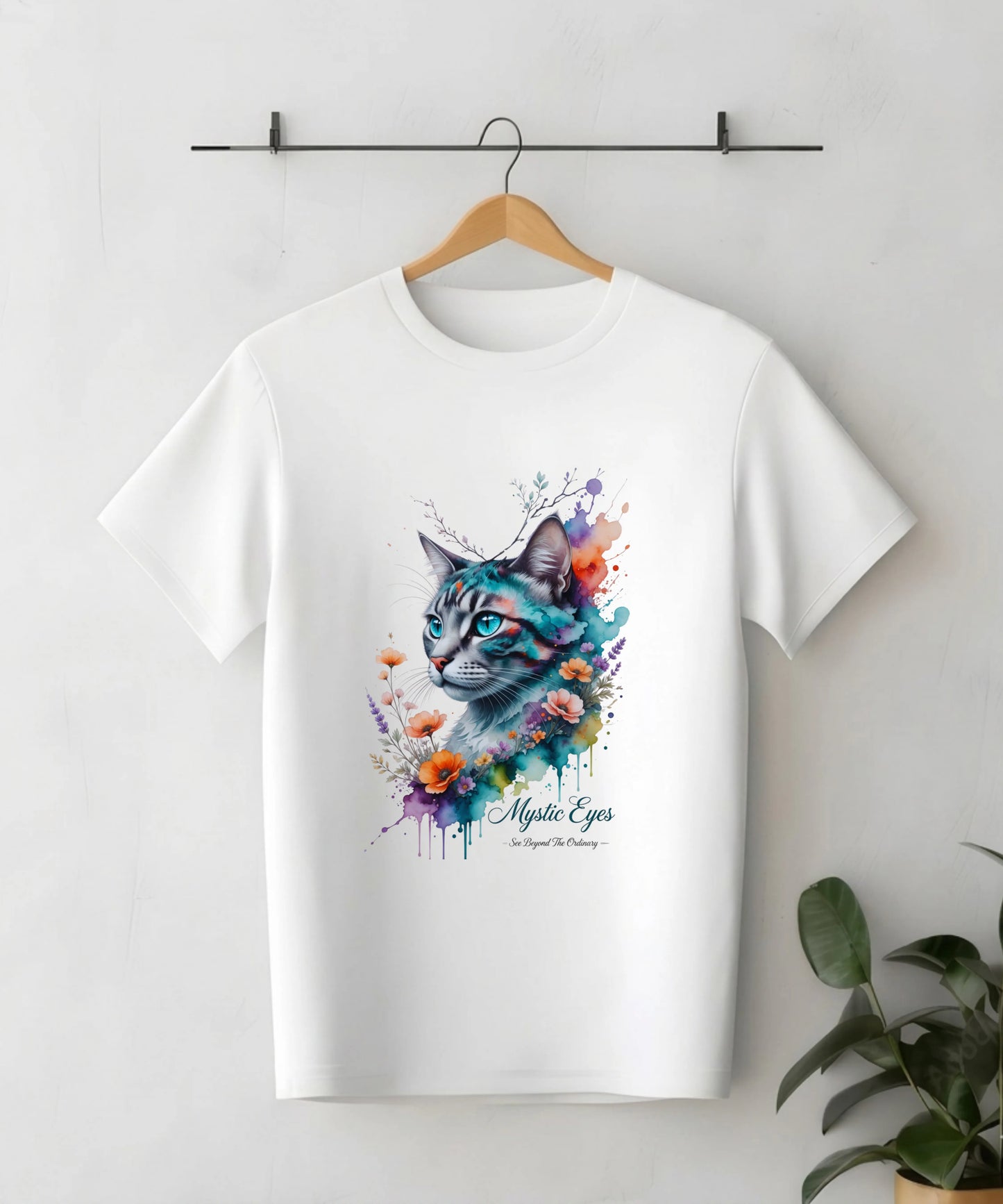 Mystic Eyes | Cat Inspirational Oversized T-Shirt
