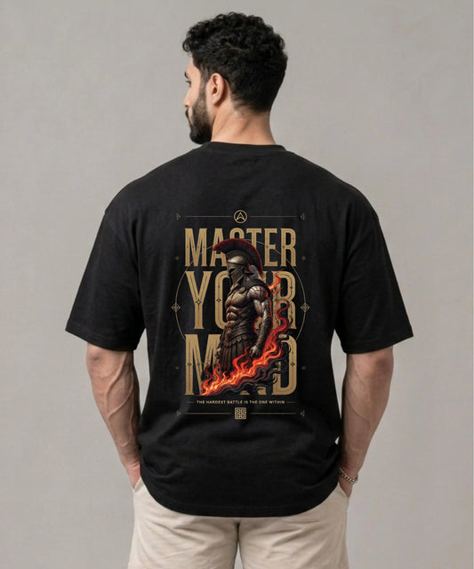 Master Your Mind | Spartan Warrior Motivational Oversized T-Shirt