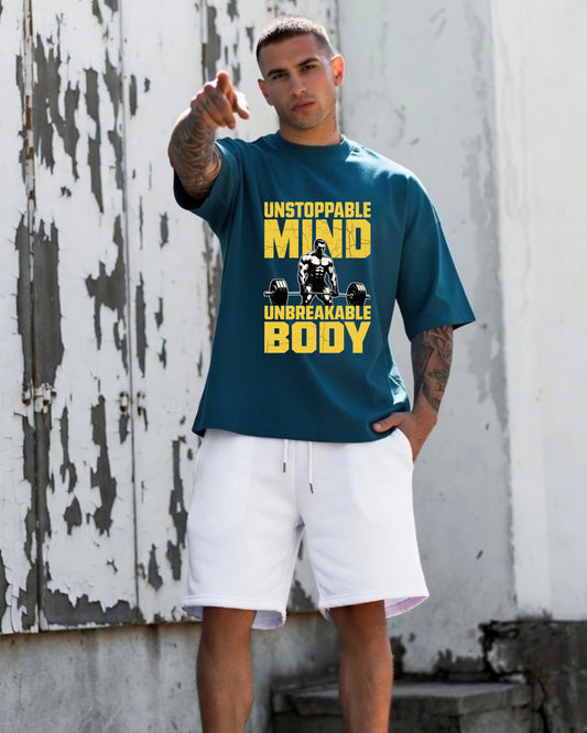 Unstoppable Mind Unbreakable Body - Unisex Oversized T-Shirt