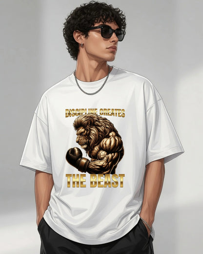 Discipline Creates The Beast - Unisex Oversized T-Shirt