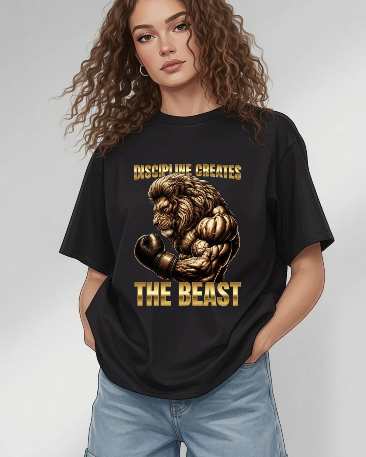 Discipline Creates The Beast - Unisex Oversized T-Shirt