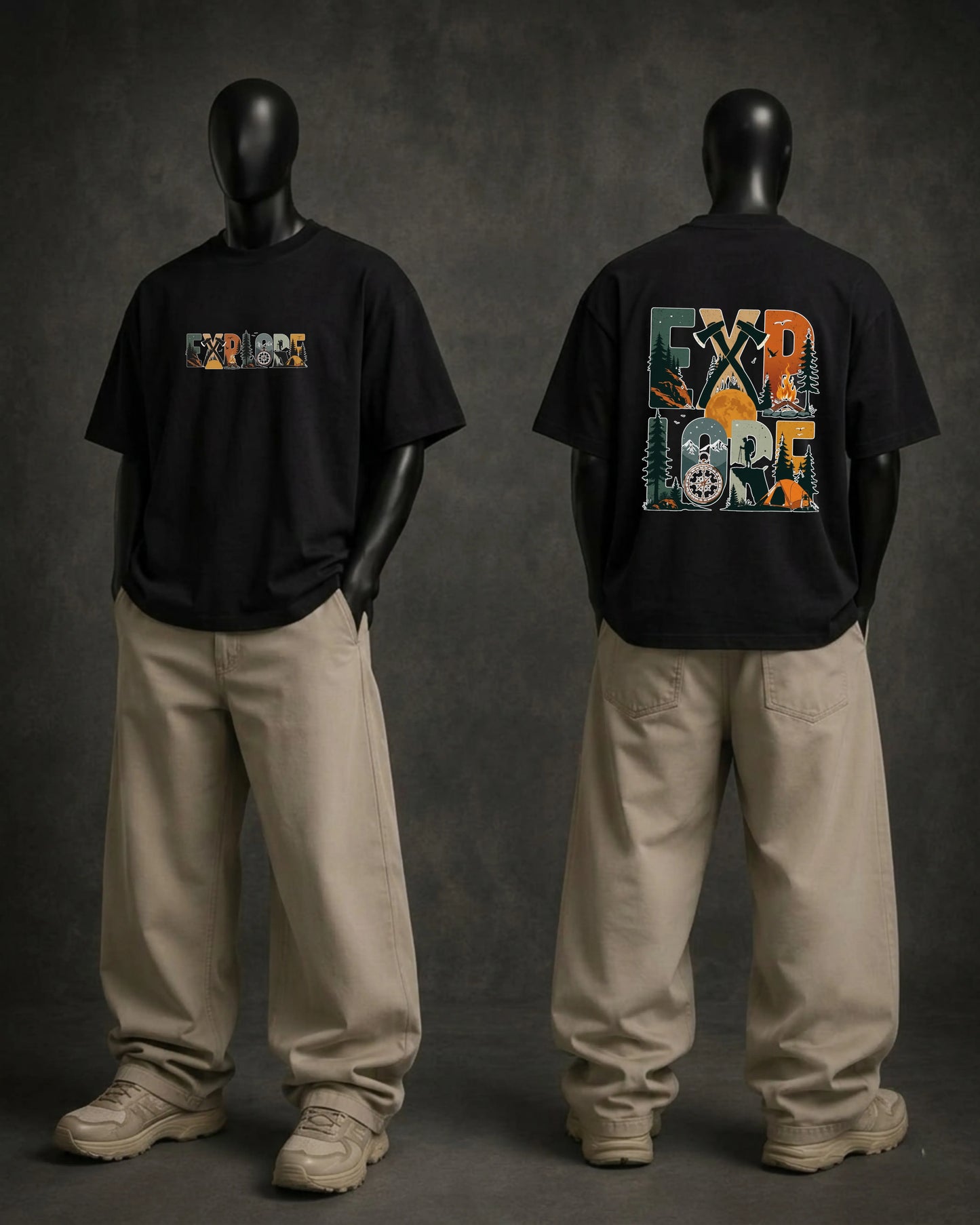 Explore | Outdoor Adventure Unisex Oversized T-Shirt