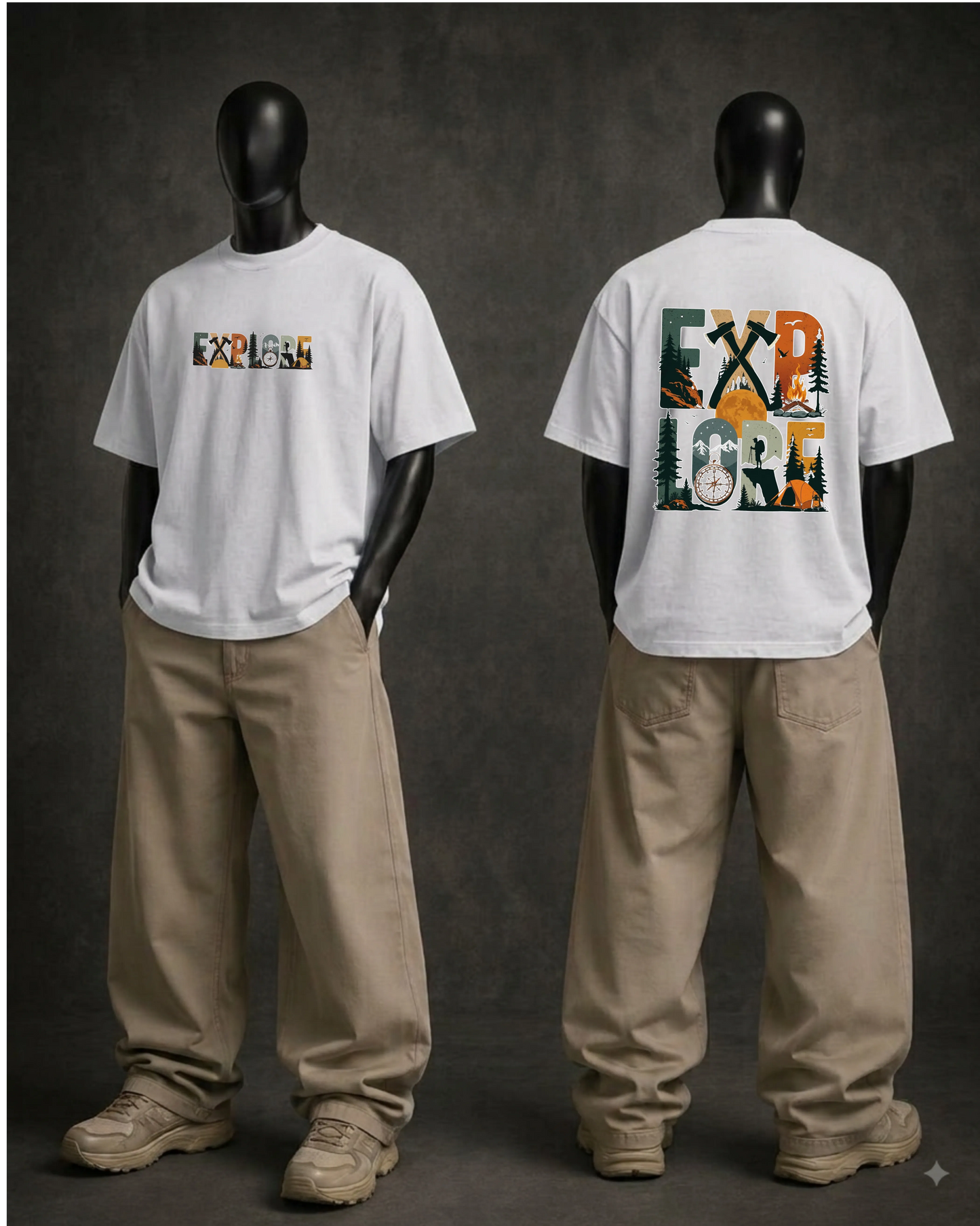 Explore | Outdoor Adventure Unisex Oversized T-Shirt