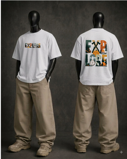 Explore | Outdoor Adventure Unisex Oversized T-Shirt