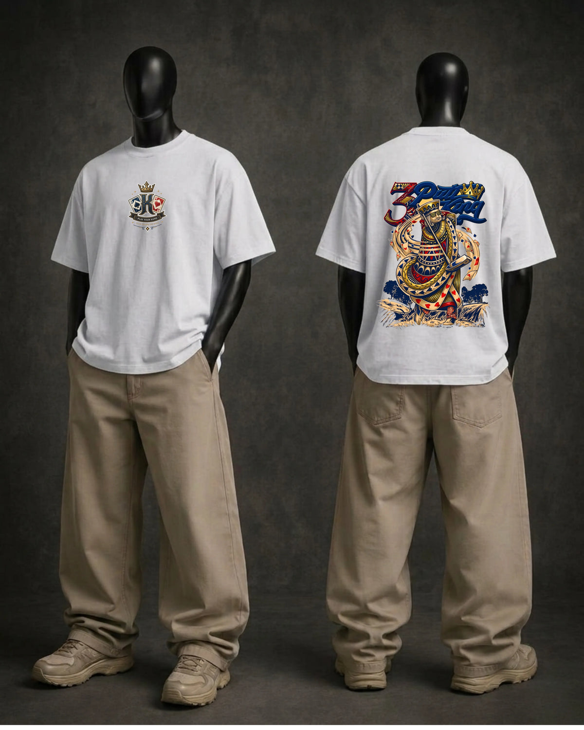 Poker King | Play Your Hand Unisex Oversized Classic Tee